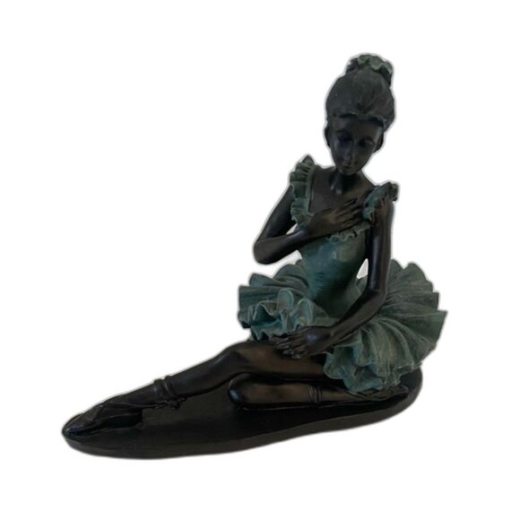 Resin Degas Type Bronze Look Ballerina Dancer Sculpture Figurine 5" - Picture 1 of 4